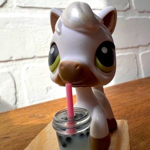 LPS Littlest Pet Shop White Silver Horse